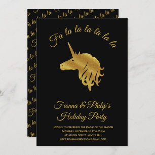 Magical Unicorn Holiday Party Invitation