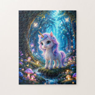 Magical Unicorn in the Enchanted Forest Jigsaw Puz Puzzle