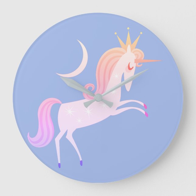 magical unicorn large clock (Front)