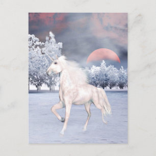 Magical unicorn morning postcard