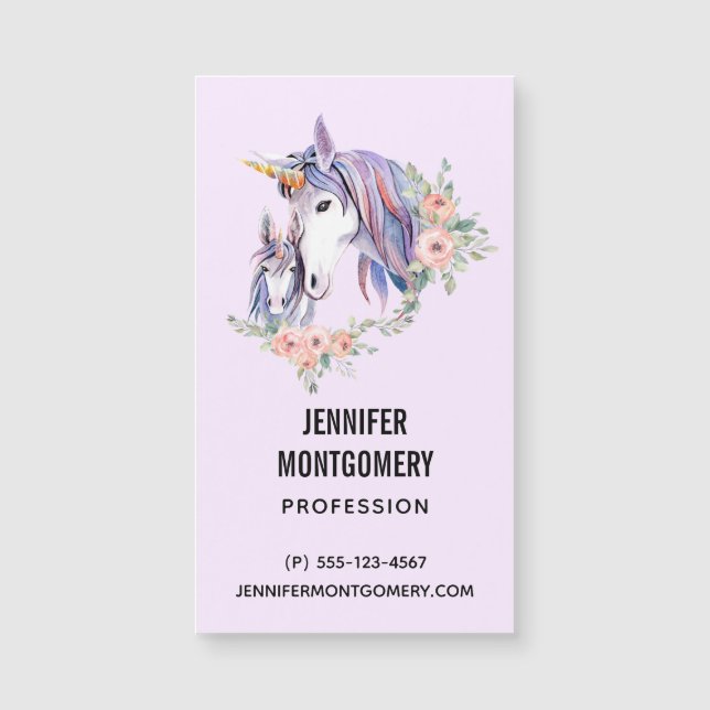 Magical Unicorn Mum & Baby Watercolor (Front)