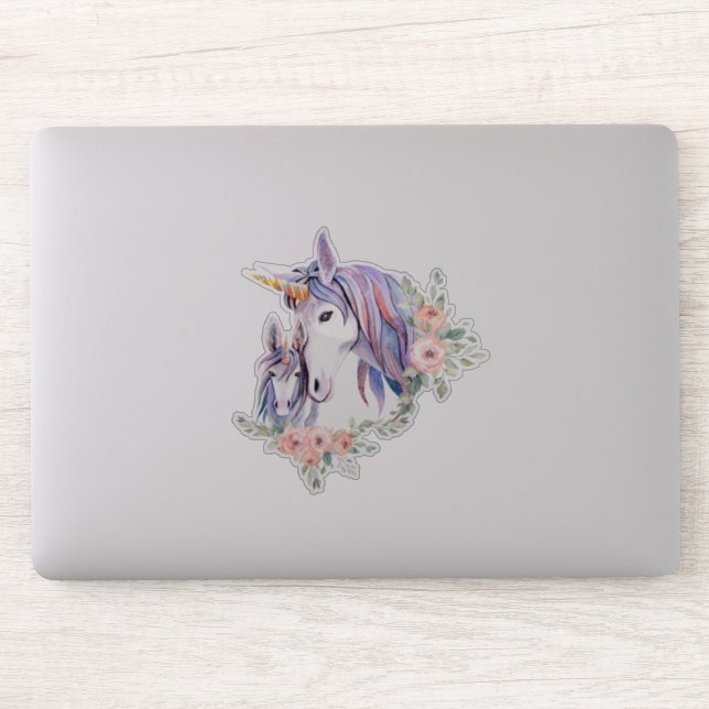 Magical Unicorn Mum & Baby Watercolor (Computer)