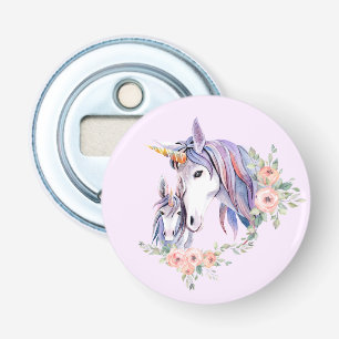 Magical Unicorn Mum & Baby Watercolor Bottle Opener