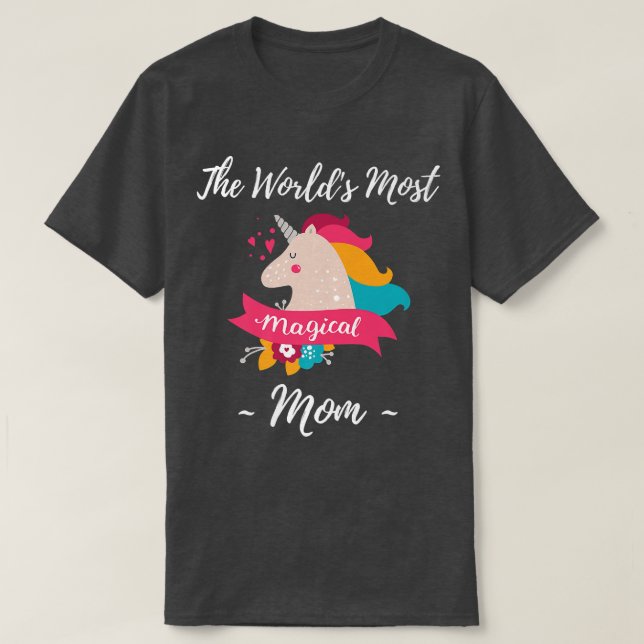 Magical Unicorn Mum  Fabulous Mum  T-Shirt (Design Front)