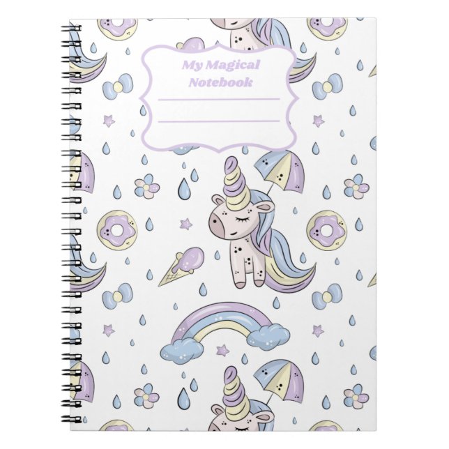 Magical Unicorn Notebook for Girls (Front)