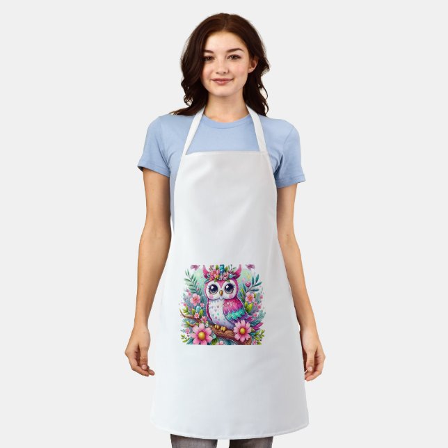 Magical Unicorn Owl Dream Apron (Worn)