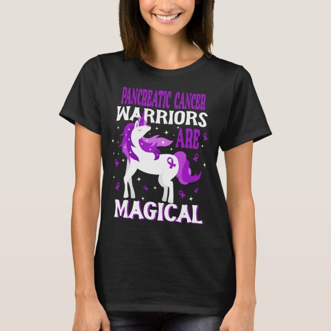 Magical Unicorn Pancreatic Cancer Warrior  T-Shirt (Front)