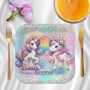 Magical Unicorn Paper Plate
