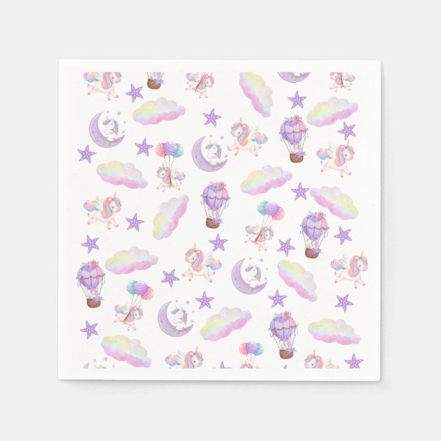 Magical Unicorn Party Box  Napkin (Front)