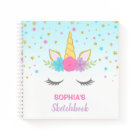 Magical Unicorn Personalised Kids Sketchbook
