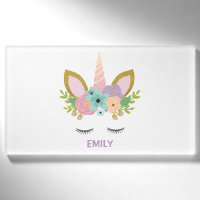 Magical Unicorn Personalised name glitter girly