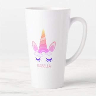 Magical Unicorn Personalized Name Latte Mug