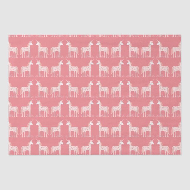 Magical Unicorn Pink Tissue Paper (Front)