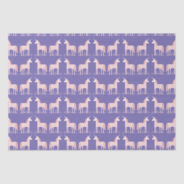 Magical Unicorn Purple Tissue Paper (Front)