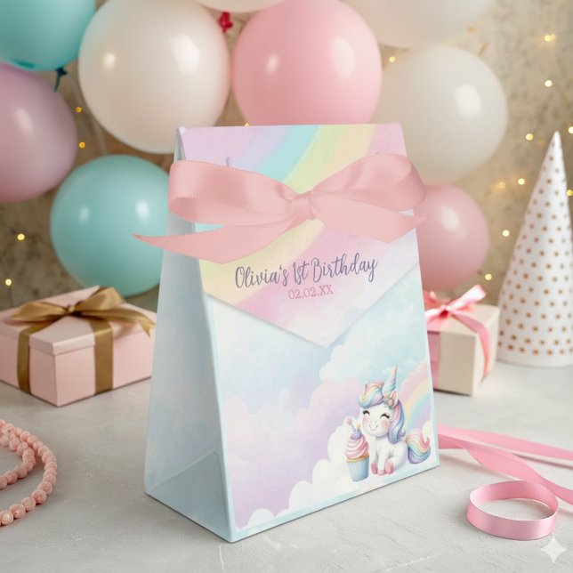 Magical Unicorn Rainbow Birthday Party Favour Box (Creator Uploaded)