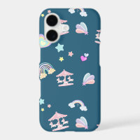 Magical Unicorn rainbow carousel pattern birthday