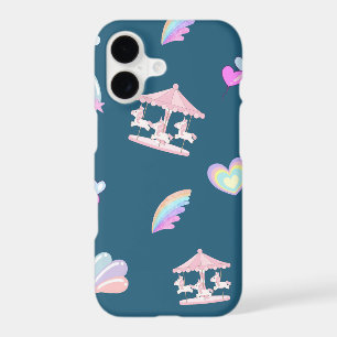 Magical Unicorn rainbow carousel pattern birthday