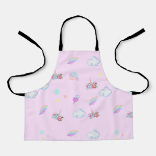 Magical Unicorn rainbow gradient  birthday party  Apron