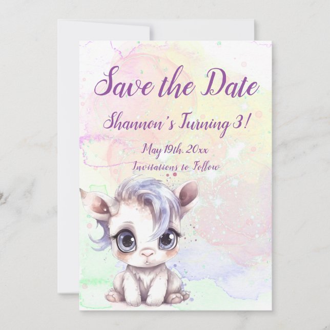 Magical Unicorn           Save The Date (Front)