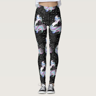 Stars Silver Black Leggings– Fanilu