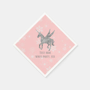 magical unicorn, silver unicorn, trendy napkin