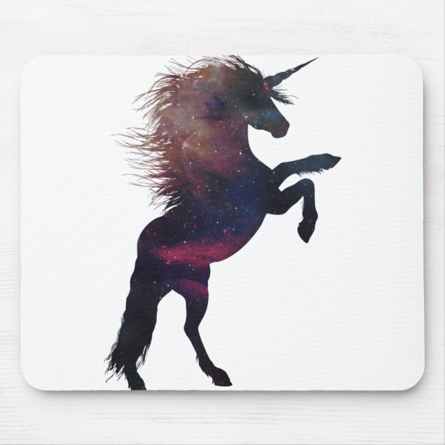 Magical Unicorn Space Nebula Mouse Pad (Front)