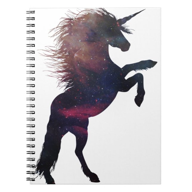 Magical Unicorn Space Nebula Notebook (Front)