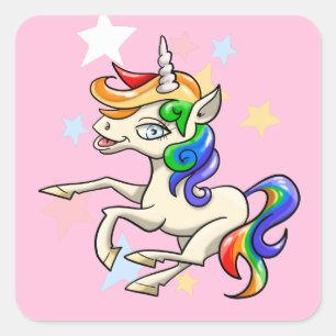 Magical Unicorn Square Sticker