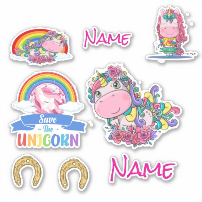 Magical Unicorn Stickers for Your Special Day! (Front)