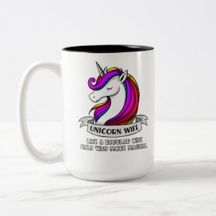 Magical Unicorn Wife Womens Two-Tone Coffee Mug