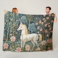 Magical Unicorn William Morris Botanical Forest