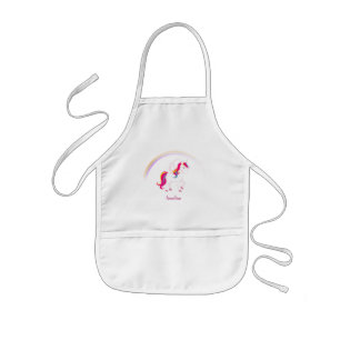 Magical Unicorn with Name Kids Apron