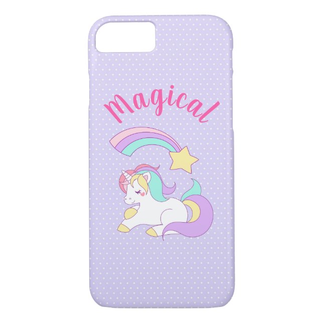 Magical Unicorn with Rainbow Shooting Star Case-Mate iPhone Case (Back)