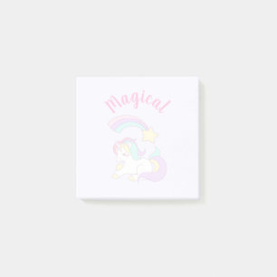 Magical Unicorn with Rainbow Shooting Star Post-it Notes