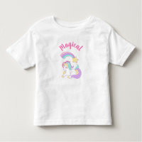 Magical Unicorn with Rainbow Shooting Star