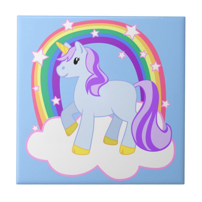 Magical Unicorn with Rainbow Tile (Front)