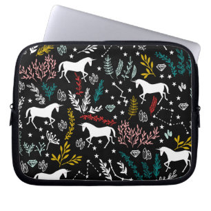 Magical Unicorns and Star Constellations Laptop Sleeve