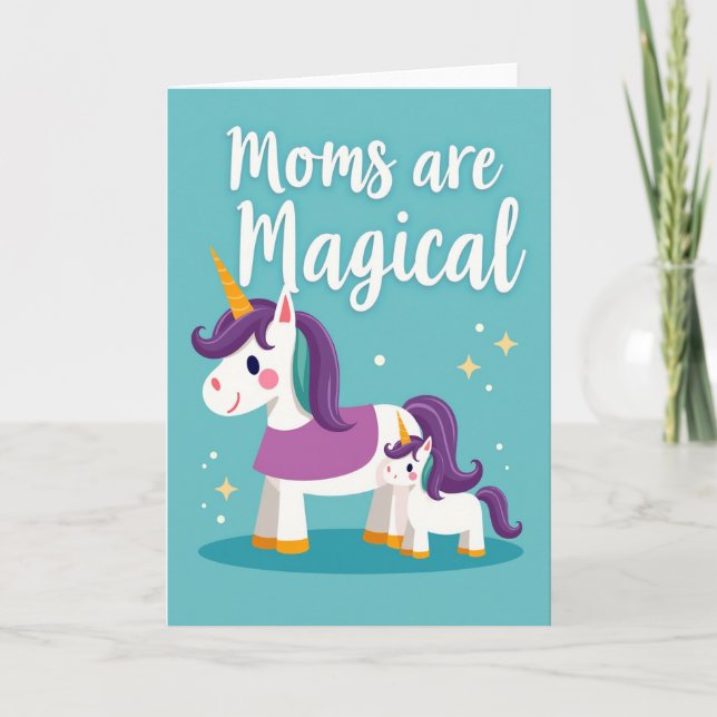 Magical Unicorns Moms Card (Front)