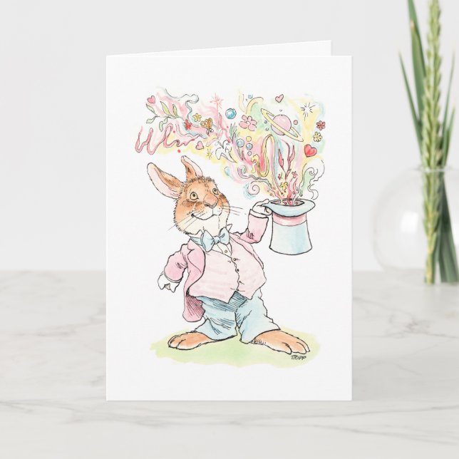 Magical Valentine Rabbit Card (Front)