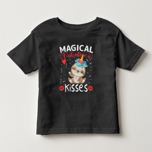 Magical Valentine's Kisses Toddler T-Shirt (Front)