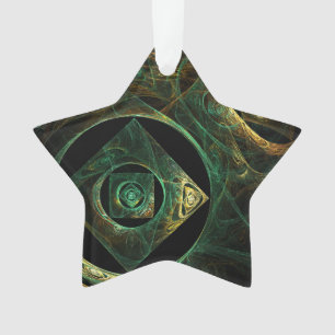 Magical Vibrations Abstract Art Acrylic Star Ornament
