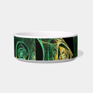 Magical Vibrations Abstract Art Cat Bowl