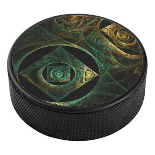 Magical Vibrations Abstract Art Hockey Puck