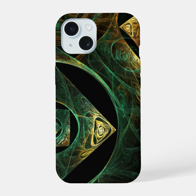 Magical Vibrations Abstract Art iPhone 15 Case (Back)