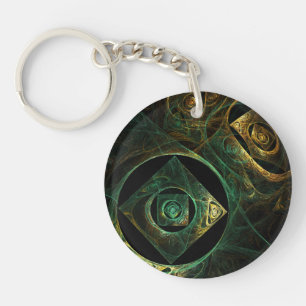Magical Vibrations Abstract Art Key Ring