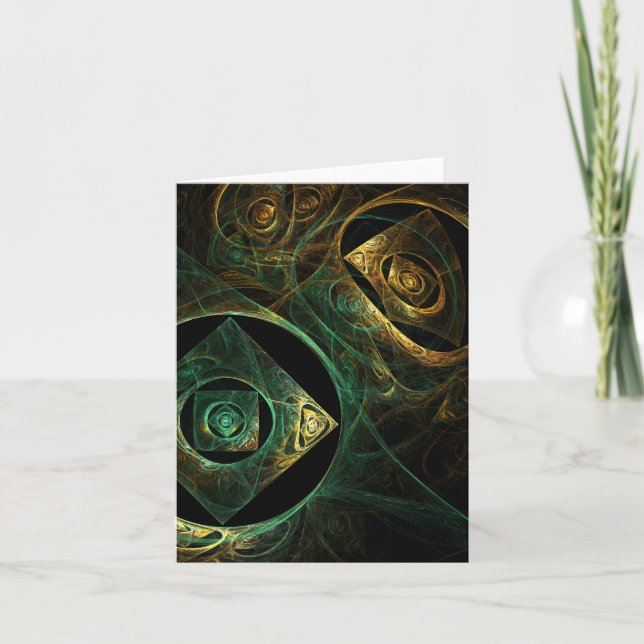 Magical Vibrations Abstract Art Note Card (Front)