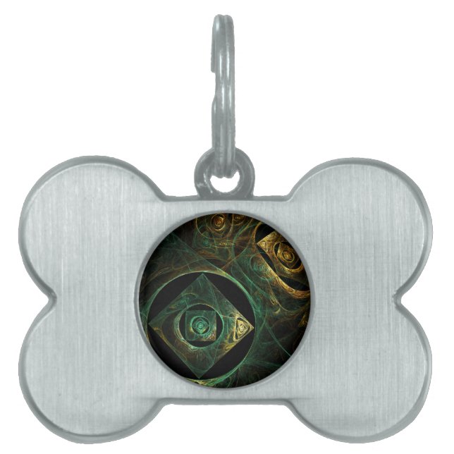 Magical Vibrations Abstract Art Pet ID Tag (Front)