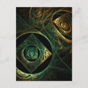 Magical Vibrations Abstract Art Postcard