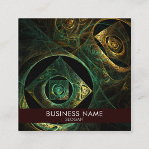 Magical Vibrations Abstract Art Professional Square Business Card