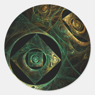 Magical Vibrations Abstract Art Round Sticker
